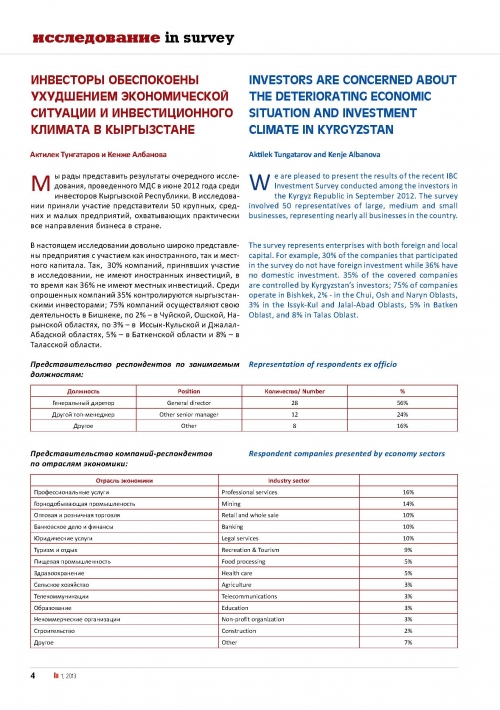 Инвестиционное исследование №1, 2013